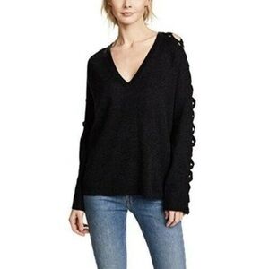 Feel The Piece Terre Jacobs Lowe Lace Up Sleeve Wool / Cashmere Sweater